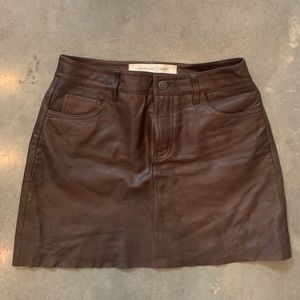 Something Navy vegan leather skirt